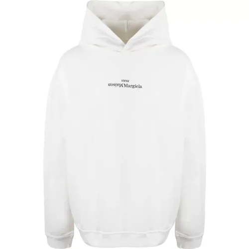 Contrasting Logo Hooded Sweatshirt , male, Sizes: S, M, XS, L - Maison Margiela - Modalova