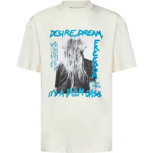 T-shirts and Polos White , male, Sizes: S - Palm Angels - Modalova