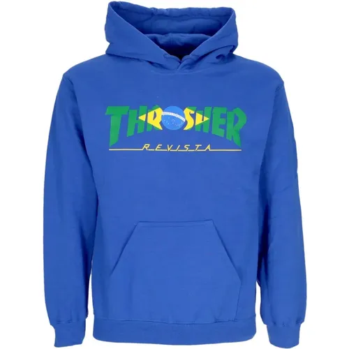 Brazil Revista Hoodie Royal , male, Sizes: XL, M, L - Thrasher - Modalova