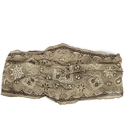 Silk Neckerchief with Grey Khaki Paisley , male, Sizes: ONE SIZE - Kapital - Modalova