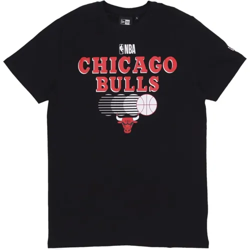 Chicago Bulls NBA Grafik Tee Schwarz , Herren, Größe: M - new era - Modalova