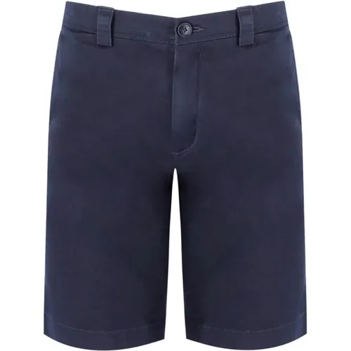 Blaue Chino Bermuda Shorts , Herren, Größe: W36 - Woolrich - Modalova