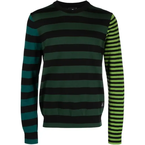Cotton Sweater with Stripe Pattern , male, Sizes: 2XL, S, L, XL, M - PS By Paul Smith - Modalova