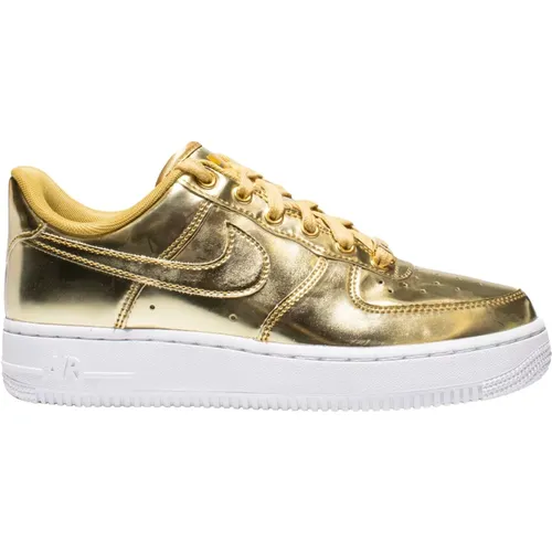 Metallic Gold Air Force 1 Low , Herren, Größe: 38 EU - Nike - Modalova