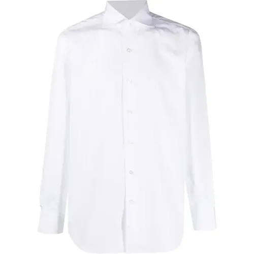 Cotton Spread Collar Shirt , male, Sizes: 3XL - Finamore - Modalova
