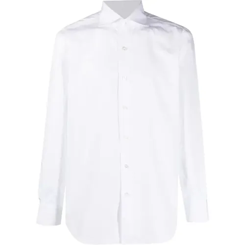 Cotton Spread Collar Shirt , male, Sizes: 3XL, M, XL - Finamore - Modalova