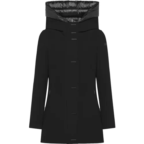 Schwarze Winterjacke mit Hi-Tech Materialien , Damen, Größe: L - RRD - Modalova