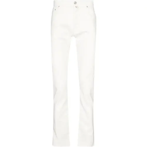 Slim Fit Weiße Baumwollmischung Jeans , Herren, Größe: W33 - Jacob Cohën - Modalova