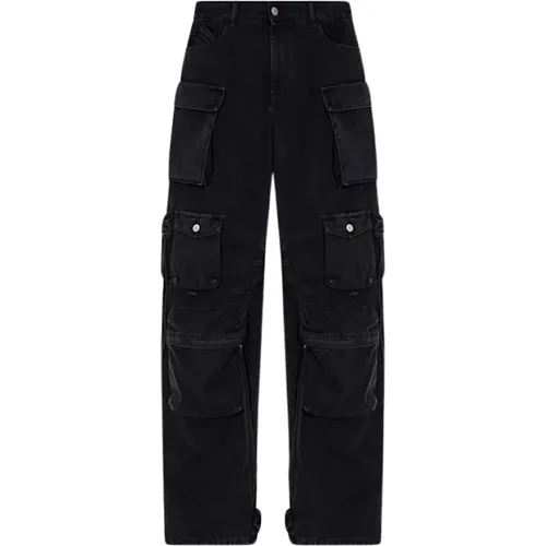 Fern Denim Long Pants with Multi-Pockets , female, Sizes: W28, W25, W26, W27 - The Attico - Modalova