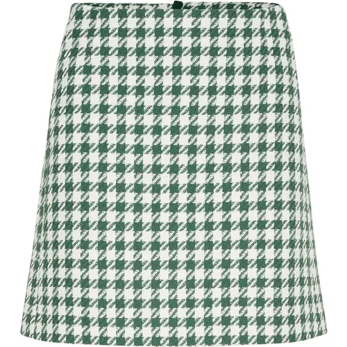 Green Plaid A-Line Skirt , female, Sizes: XL, 2XL, XS, S, L, M - InWear - Modalova