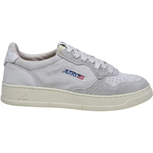 Cream Suede Sneakers , male, Sizes: 8 UK, 10 UK, 7 UK, 9 UK - Autry - Modalova
