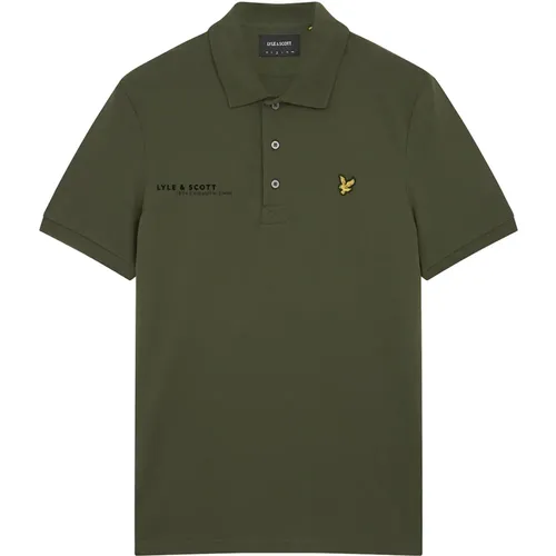 Koordinaten Druck Polo Shirt , Herren, Größe: S - Lyle & Scott - Modalova