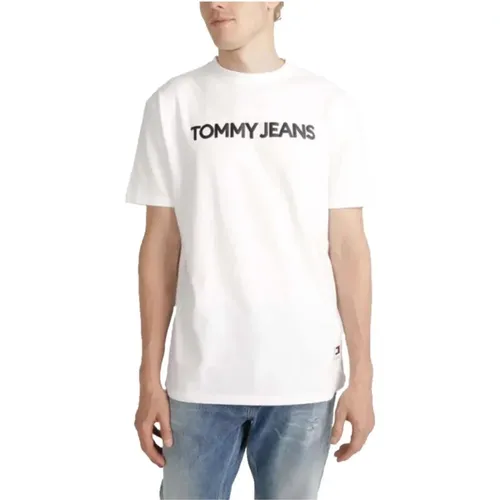 Klassisches Baumwoll-T-Shirt , Herren, Größe: S - Tommy Hilfiger - Modalova