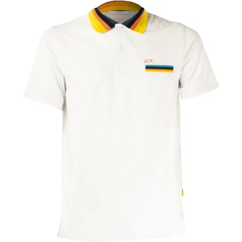 Men's Polo Shirt Stripes , male, Sizes: M, XL - Sun68 - Modalova