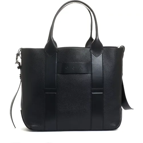 Leather Shopping Media Bag , female, Sizes: ONE SIZE - Hogan - Modalova