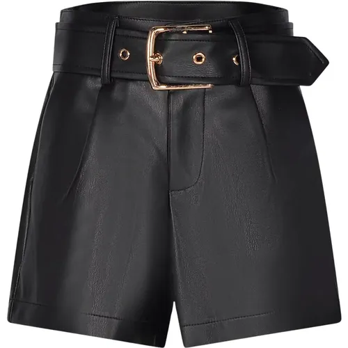 Schwarze Shorts mit Gürtel und Taschen - Marc Ellis - Modalova