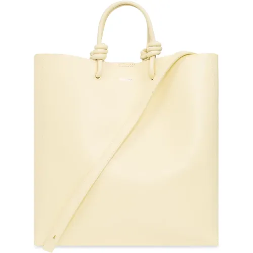 Leather shopper bag , female, Sizes: ONE SIZE - Jil Sander - Modalova