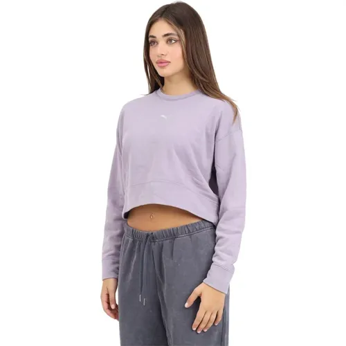 Dare To Lila Pullover , Damen, Größe: S - Puma - Modalova