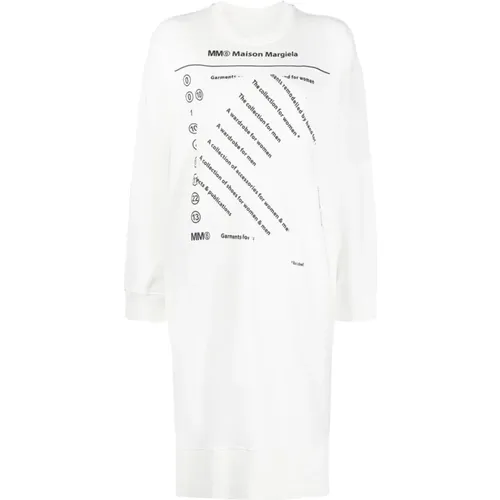 Casual Cotton Midi Dress , female, Sizes: S, L, M - MM6 Maison Margiela - Modalova