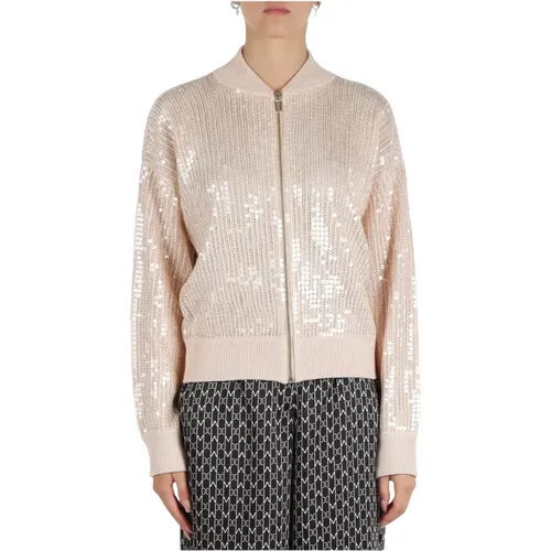 Sequin Bomber Cardigan in Viscose , female, Sizes: M, XS, L, S, XL - Marciano - Modalova