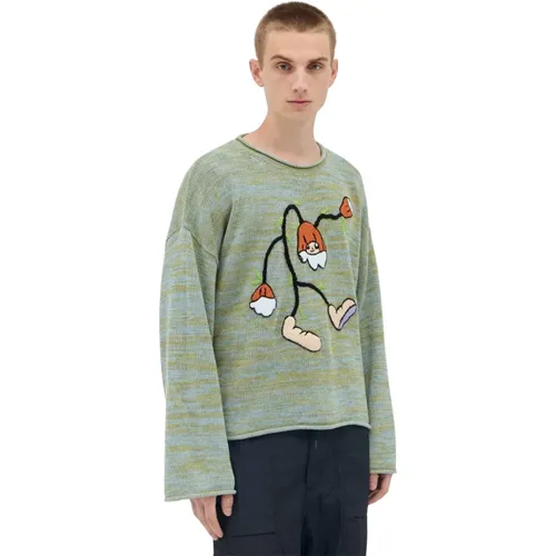 Melierter Strickpullover , Herren, Größe: M - Brain Dead - Modalova