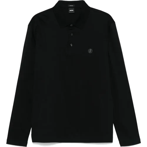 Cotton Polo Shirt with 3 Buttons , male, Sizes: S, 2XL, L, M - Hugo Boss - Modalova