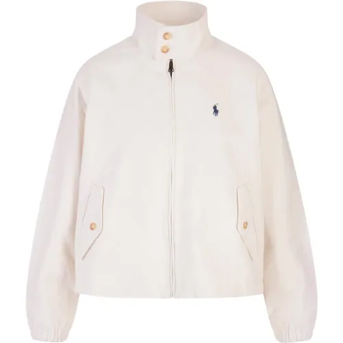 Cotton Canvas Jacket with Guru Collar , female, Sizes: L - Ralph Lauren - Modalova