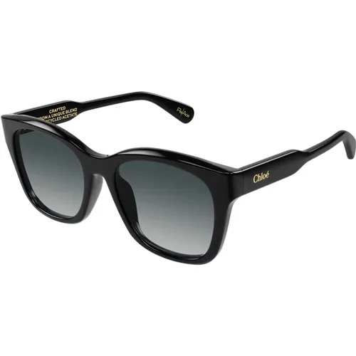Grey Shaded Sunglasses , female, Sizes: 55 MM - Chloé - Modalova