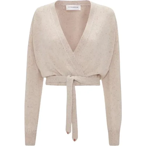 Wrap Front Cardigan Sweaters , female, Sizes: M, XS - Victoria Beckham - Modalova