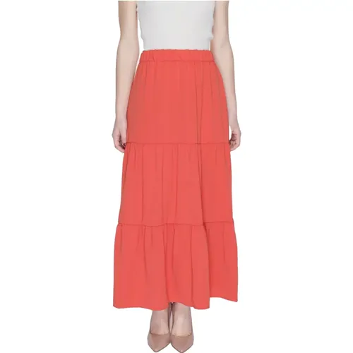 Midi Woven Long Skirt Spring/Summer Collection , female, Sizes: M, S, XS, XL, L - Jacqueline de Yong - Modalova