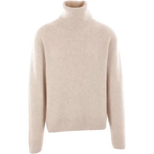 Cashmere Silk Beige Ribbed Sweater , male, Sizes: M, L, XL - Tom Ford - Modalova