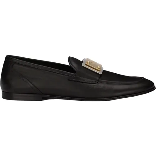 Leather Loafers , male, Sizes: 6 UK, 5 1/2 UK - Dolce & Gabbana - Modalova