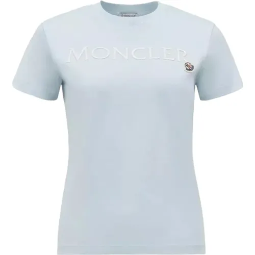 Tops,Besticktes Logo T-Shirt - Moncler - Modalova