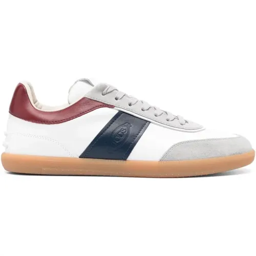 Suede Leather Sneakers with Debossed Logo , male, Sizes: 10 UK - TOD'S - Modalova