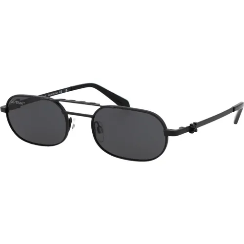 Stylish Baltimore Sunglasses for Summer , unisex, Sizes: 54 MM - Off White - Modalova
