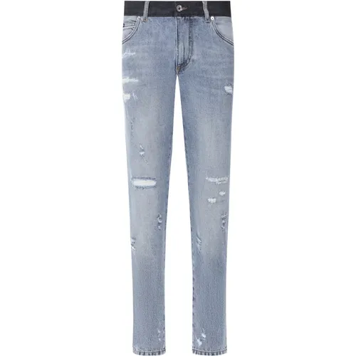 Blaue Baumwolljeans für Männer - Dolce & Gabbana - Modalova