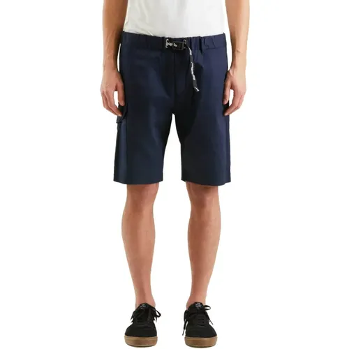 Blaue Baumwoll-Bermuda-Shorts mit elastischem Bund , Herren, Größe: W29 - RefrigiWear - Modalova