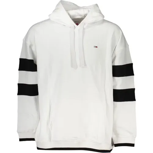 Cotton Hooded Sweater with Contrasting Details and Logo , male, Sizes: L, M, 2XL, S - Tommy Hilfiger - Modalova