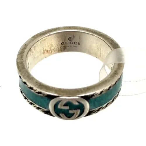 Gebrauchter Silberner Silberner Gucci Ring - Gucci Vintage - Modalova