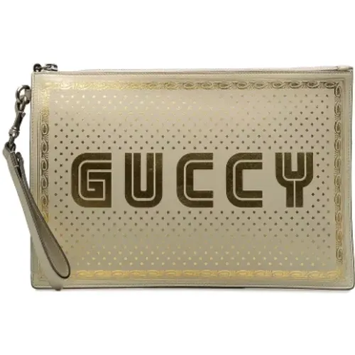 Pre-owned Leather clutches , female, Sizes: ONE SIZE - Gucci Vintage - Modalova