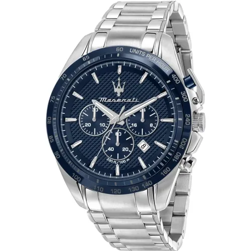 Chronograph & Datum Edelstahl Armbanduhr , Herren, Größe: ONE Size - Maserati - Modalova