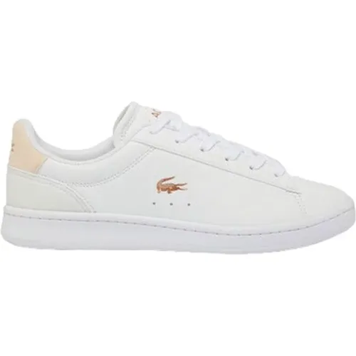 Weiße Lässige Synthetik-Sneaker , Damen, Größe: 36 EU - Lacoste - Modalova