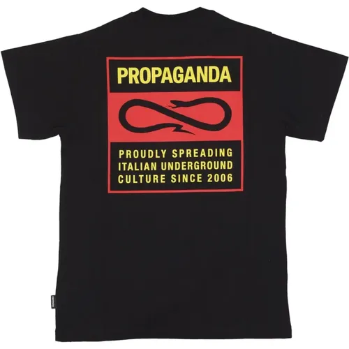 Logo Label Tee Schwarz Streetwear - Propaganda - Modalova