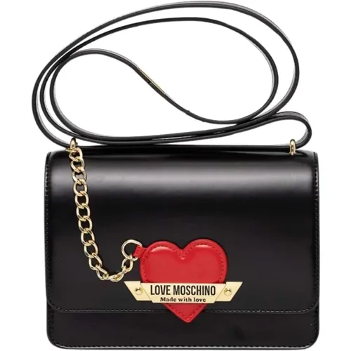 Schwarze PU-Schultertasche Jc4139Pp1Llm - Love Moschino - Modalova