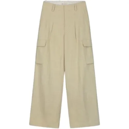 Linen Cargo Pants , female, Sizes: M - Olaf Hussein - Modalova