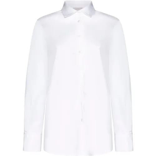Einfaches Weißes Hemd , Damen, Größe: L - Blanca Vita - Modalova