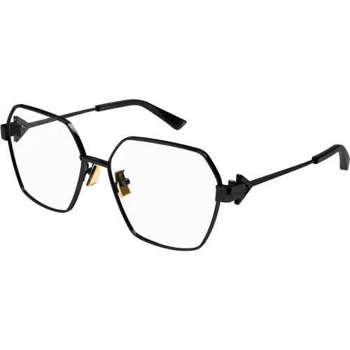 Klassische Schwarze Optische Brille,Silver Eyewear Frames,Silberne Optische Brille, vielseitig und stilvoll,Brown Copper Sunglasses - Bottega Veneta - Modalova