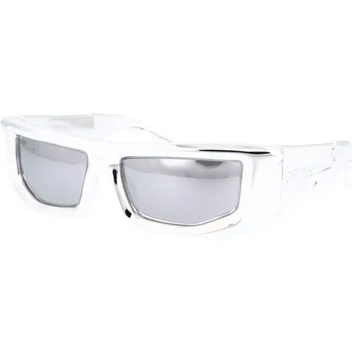 Volcanite Sunglasses , unisex, Sizes: 58 MM - Off White - Modalova