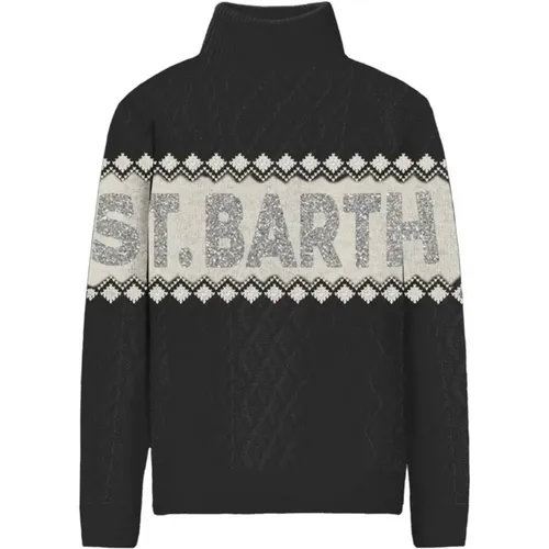 Schwarze Pullover für Männer , Damen, Größe: S - MC2 Saint Barth - Modalova