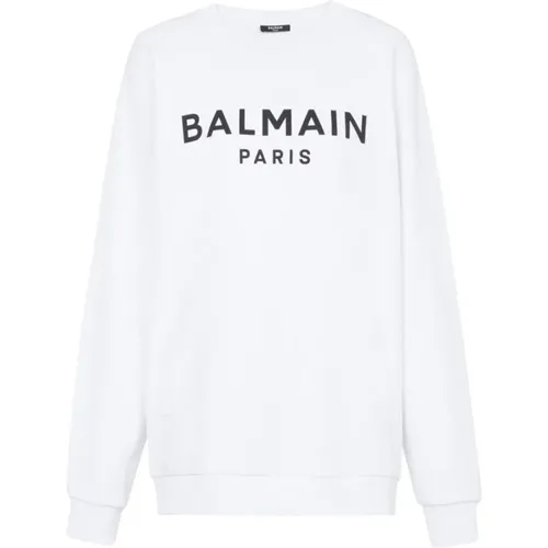 Klassischer Logo Sweatshirt , Damen, Größe: L - Balmain - Modalova